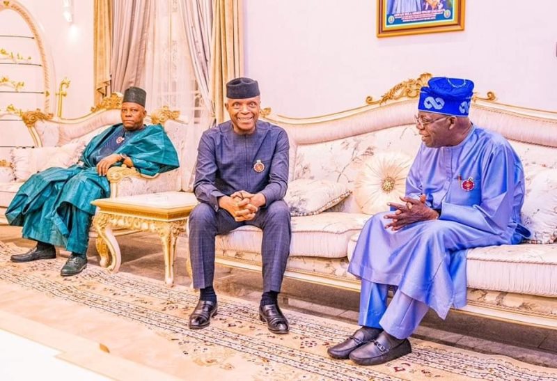 The three leaders during their meeting in Abuja on Wednesday