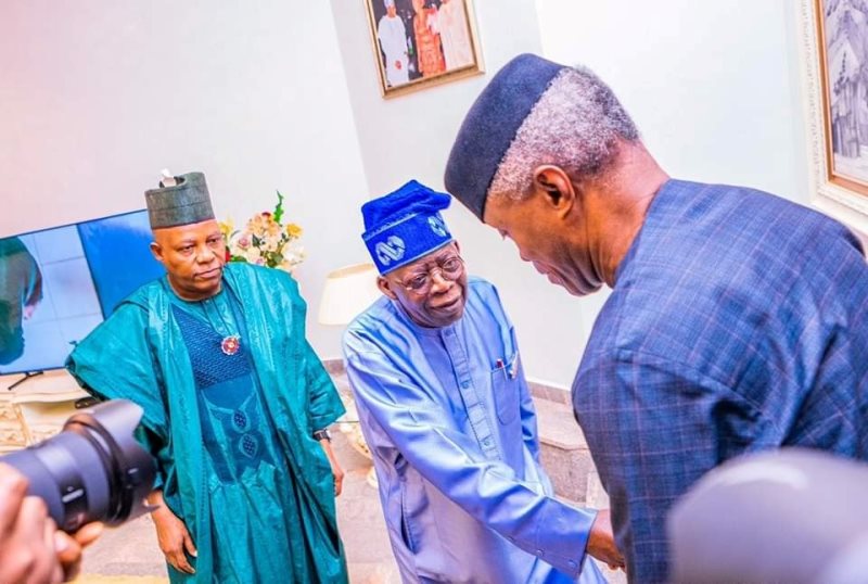 Tinubu received the vice president to his house in Abuja.