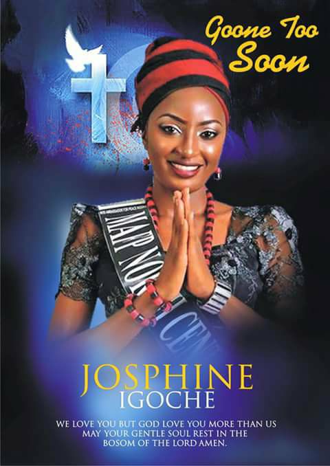 Josephine Eleyi Igoche: Burial arrangement for Idoma-born beauty revealed