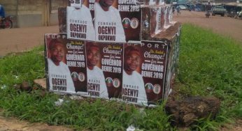 Benue 2019: Okpokwu Ogenyi’s governorship campaign posters flood major cities