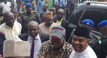 David Mark, Suswam, others welcome Ortom to PDP’s NEC meeting in Abuja (LIVE PICTURES)