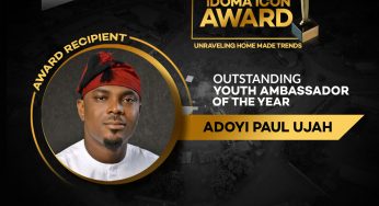 Enone2019: Hon. Adoyi Paul Ujah (Dr West) emerge Idoma youth ambassador of the year