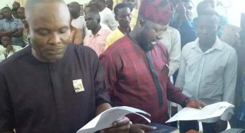 Gov. Ortom swears in George Alli, James Oche, 21 others as Benue caretaker chairmen (see Photos)