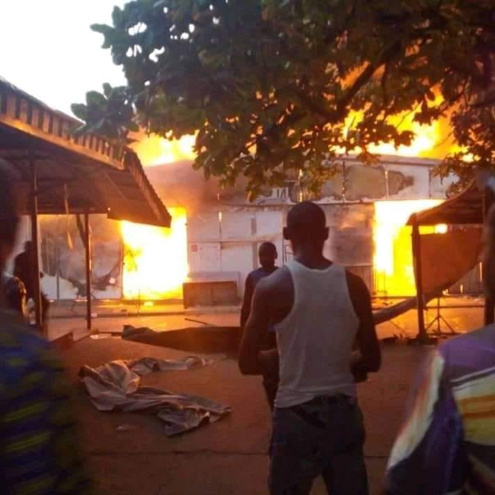 Modern Market Makurdi on fire, goods worth millions of naira destroyed