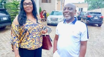 Abba Moro @ 61: Ogigomebe K’Otukpo, Mrs Ojoma Odeh felicitates with Ogigomebe K’Idoma.