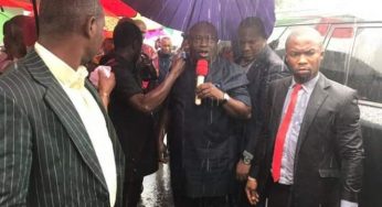 Gov. Ikpeazu defies nature, flags-off road project amidst rainy weather