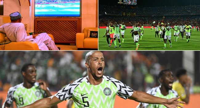 AFCON: “Two more victories and we are there”- Buhari tells Super Eagles