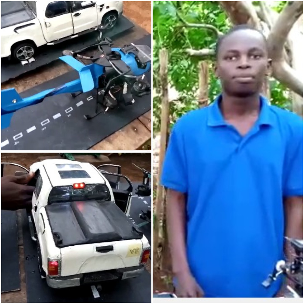 Paul Oloche: Young Nigerian invents solar-powered vehicle, fighter jet solar power in Otukpo, Benue State [VIDEO]