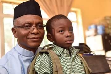 Gov. El-Rufai enrols son in public school