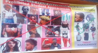 Benpoly Ugbokolo bans face cap, eyeglasses, dreadlocks, others (See full list)