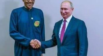 Russia-Africa summit: Buhari, Putin agree to strengthen Nigeria-Russia relations