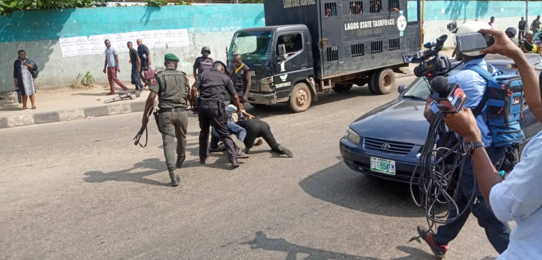 Man assaults two policemen