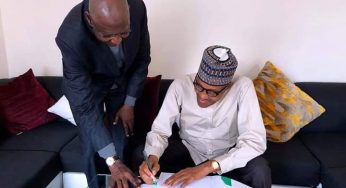 Buhari signs amended deep offshore act in London