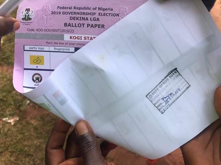 #KogiDecides2019: Ballot paper with 2015 date spotted in Kogi