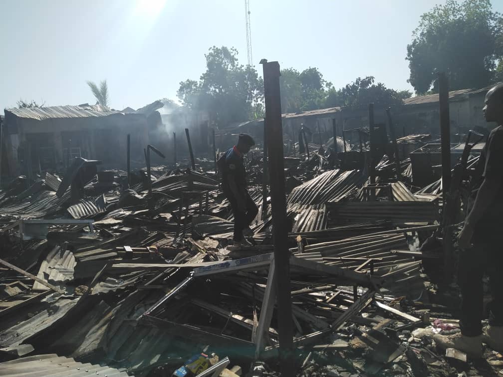 Fire razes GSM Market in Maiduguri