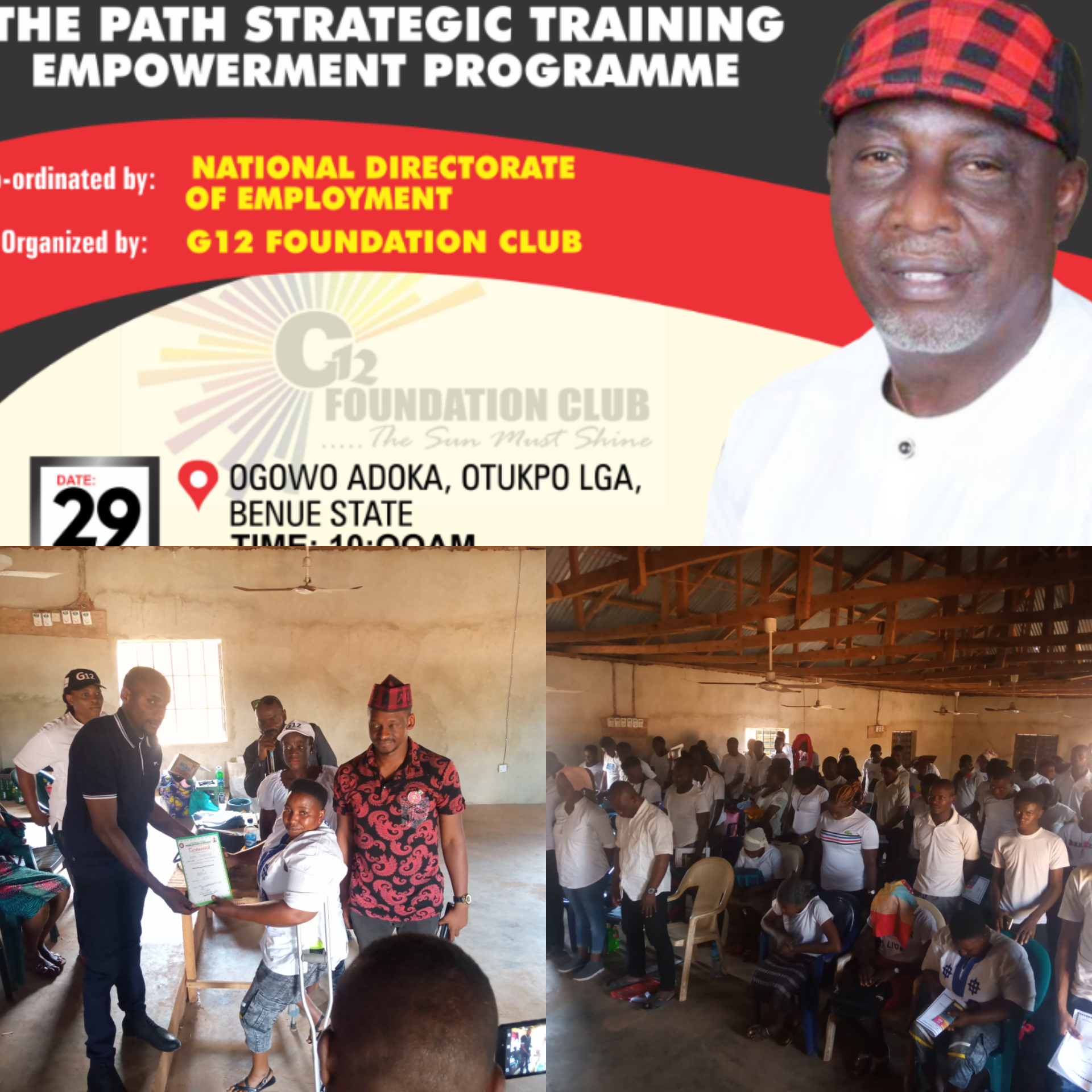 National Directorate of Employment issues certificates to G12 Foundation who co-ordinated empowerment programme (Photos)