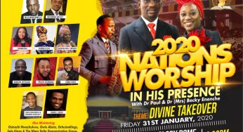 #DunamisNationsWorship holds this Friday, William McDowells, Nathaneil Bassey, Chioma Jesus, Sinach, Deborah-Paul Enenche, others to minister