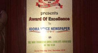 IDOMA VOICE wins Most Consistent Community Newspaper award