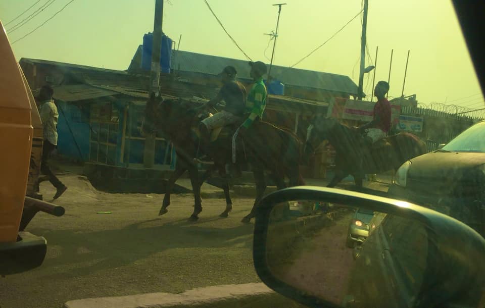 Lagosians resort to horse after ban on keke, okada (PHOTO)