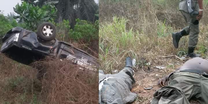 REVEALED: How Police officers chasing car along Ogoni-Akwa Ibom road were Killed in fatal accident