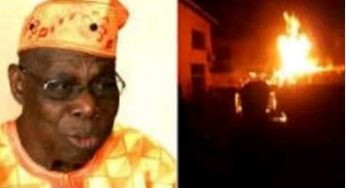 Mysterious fire razes down Obasanjo’s house in Abeokuta