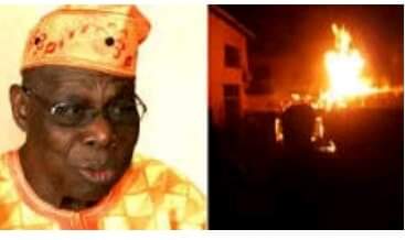 Mysterious fire razes down Obasanjo’s house in Abeokuta