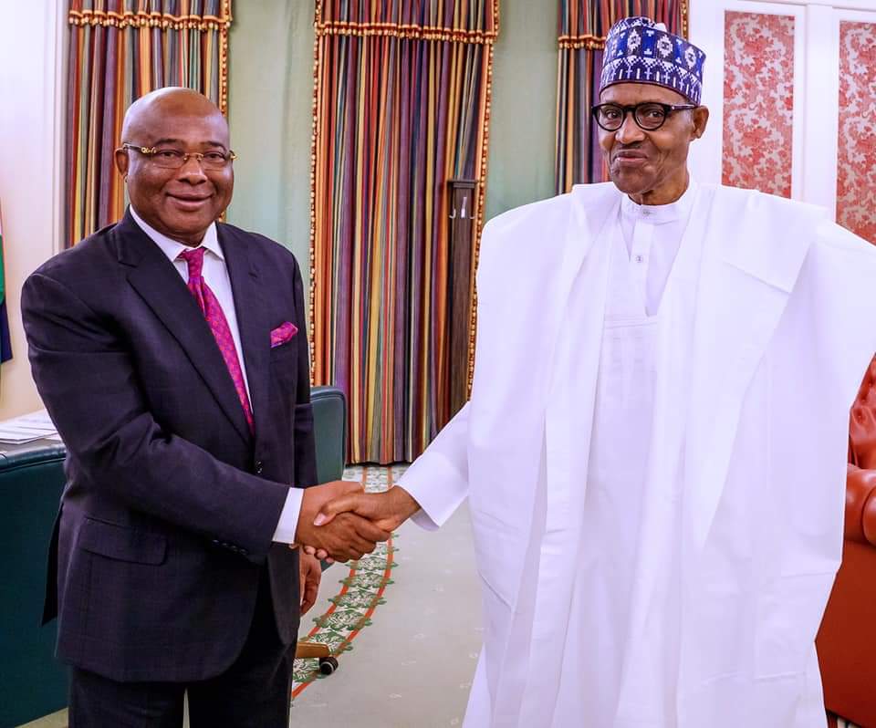 Hope Uzodinma visits Buhari, seeks refund of N32bn to Imo