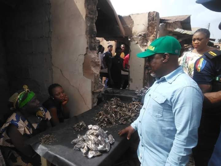 Senator Abba Moro visits victims of Otukpo Market inferno