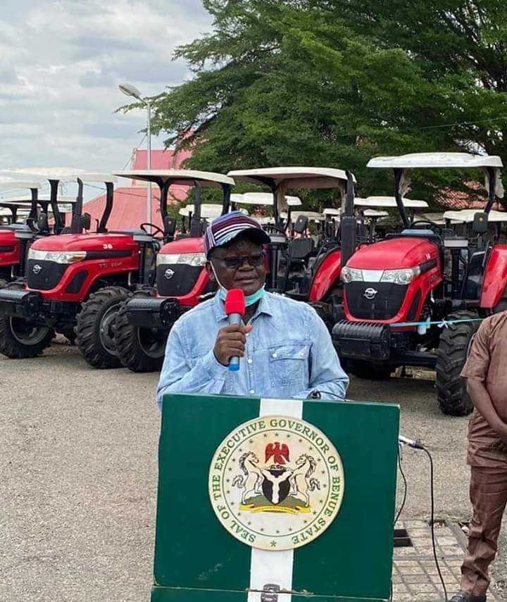 Gov. Ortom launches sale of 50 tractors to farmers at 60% subsidy