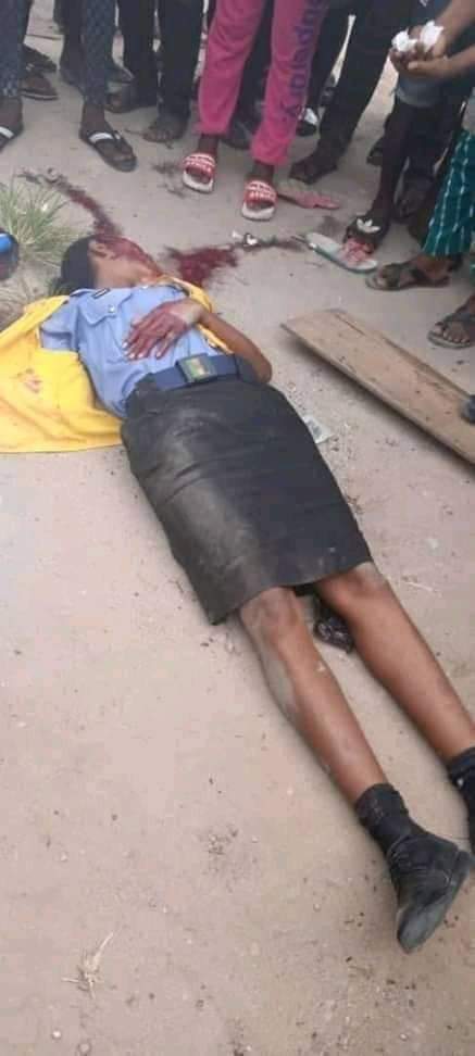 Gory photo of the policewoman killed by taskforce officials in Rivers