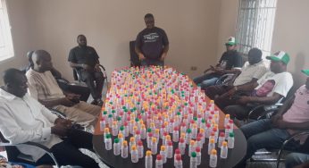 Covid-19: Rt. Hon. George Alli sensitizes Otukpo people, distributes free hand sanitizers