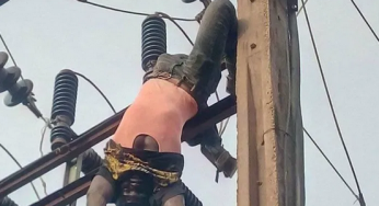 SAD END! Suspected cable thief electrocuted while vandalising cables in Benue community (photos)