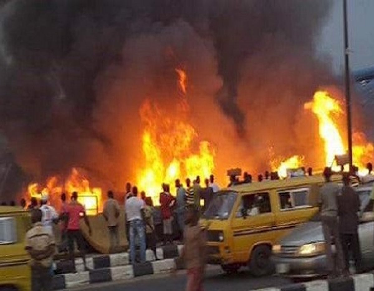 Fire outbreak at Idumota market