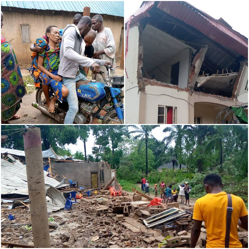 Catholic Church, market, residential buildings collapse, many injured as rainstorm wreaks havoc in Owukpa, Benue State (Photos)