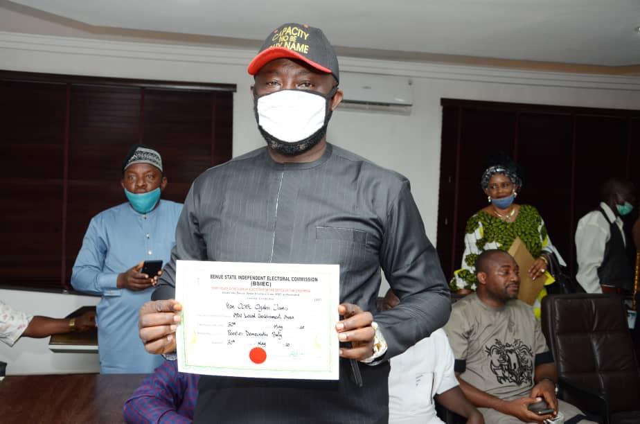 James Oche, other elected chairmen receive Certificates of Return in Benue