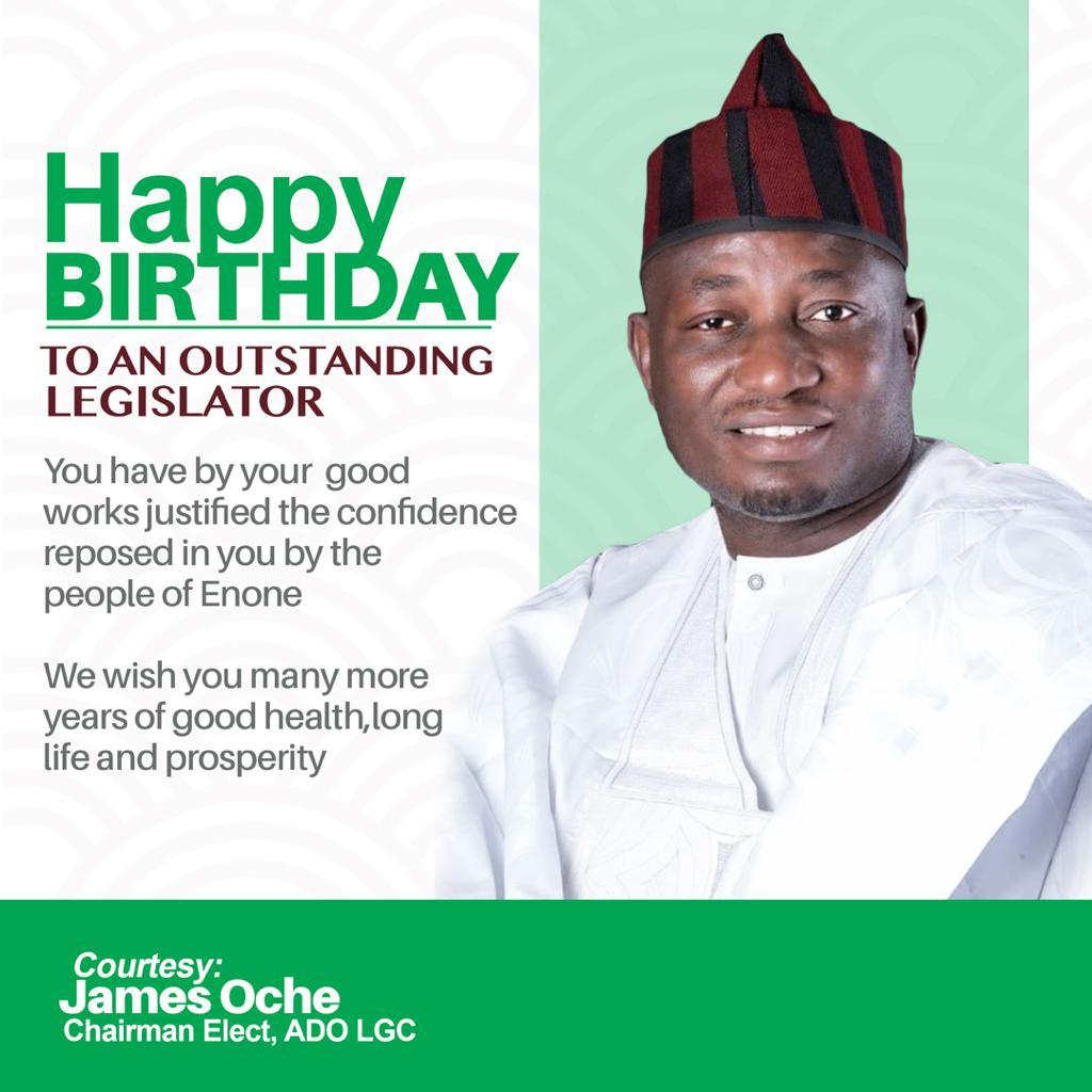 Ado LG boss, James Oche greets reps member, Ottah Agbo on his birthday