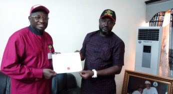 Ado: James Oche presents Certificate of Return to Ottah, lauds his undeterred support