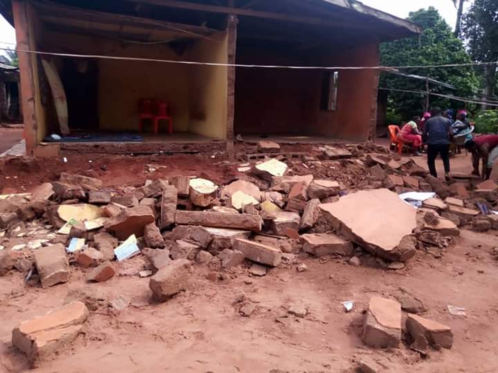 Many escape death as building collapse on people during wake-keep in Otukpa, Ogbadibo