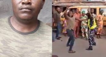 Yemi Ayeni: Man beating police officer in viral video says his wife abandoned him and baby six months ago