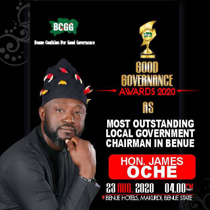 Good Governance Award Nomination: Oche reiterates commitment to serve