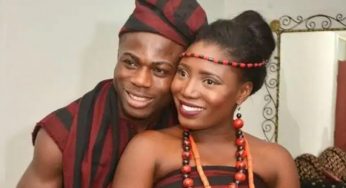 Idoma-born footballer, Moses Simon celebrates wife on her birthday (photos)