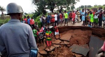 Road leading to UNIAGRIC Makurdi collapses