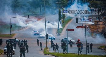 BREAKING: Police, End SARS protesters clash in Abuja