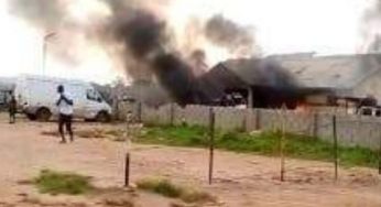 JUST IN: Atan police station burnt down (Video)