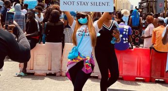 Toke Makinwa replies troll who said she came to the ‘End Sars’ protest to snap pictures for show off 