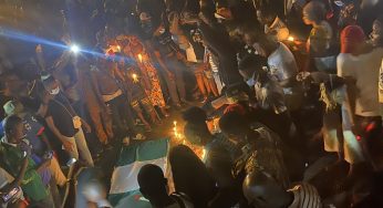 Lagos, Abuja protesters hold candlelight sessions for victims of police brutality (Photos)