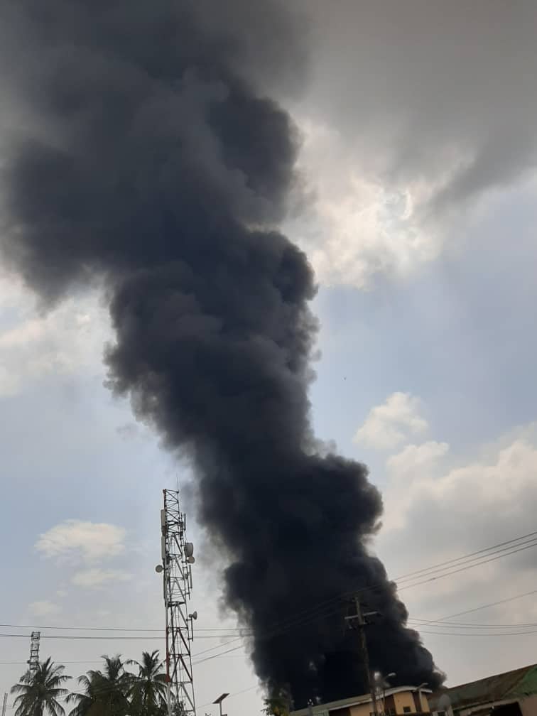 BRT terminal at Ojodu-Berger on fire