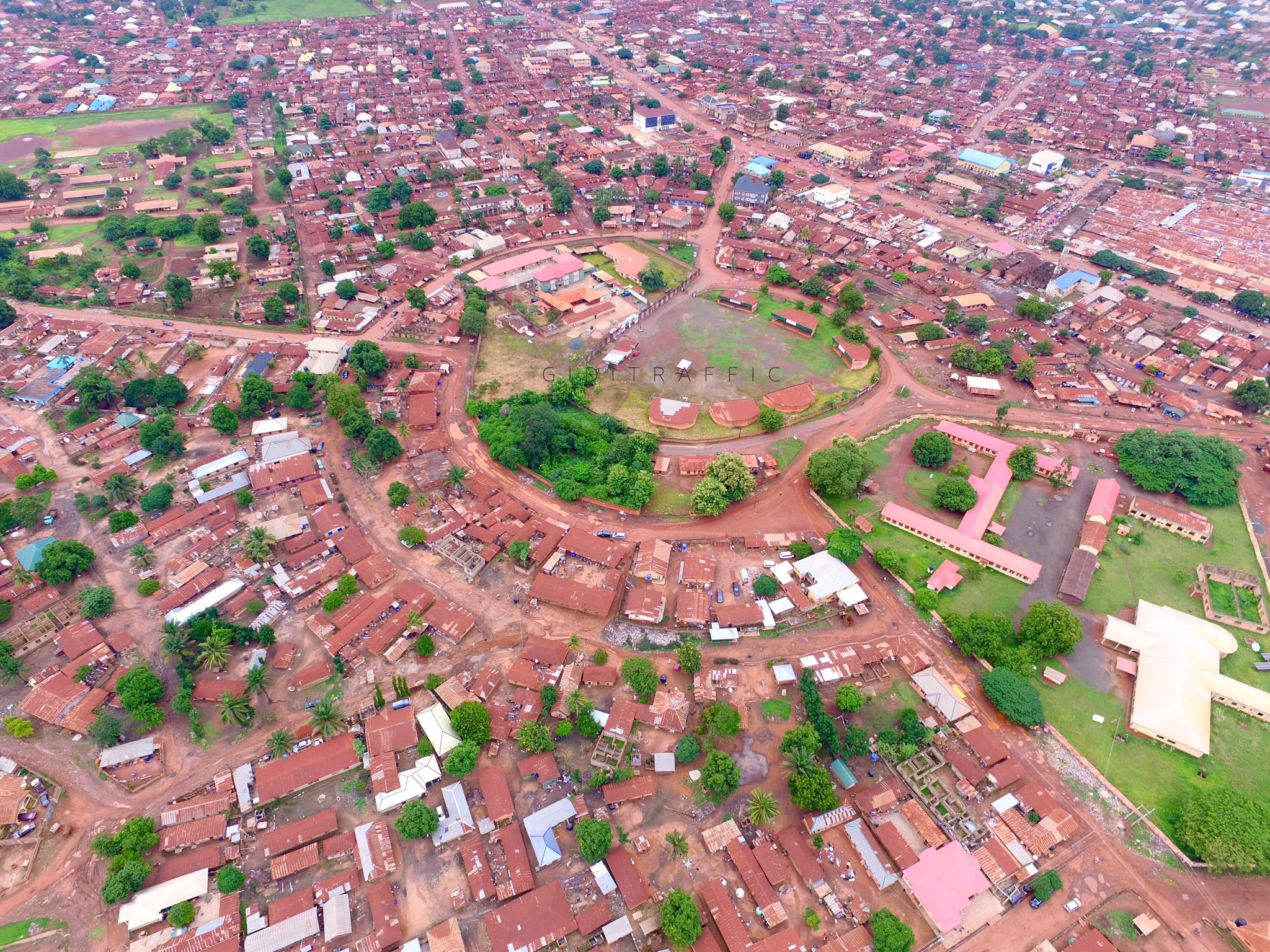 Aerial view of Och’Idoma Palace in Otukpo
