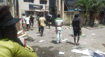 BREAKING: Thugs set Ajeromi Ifelodun Local Government Secretariat on fire