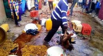 Party Scatter! Bride’s family, maternal uncles fight over traditional food; destroy items in Nasarawa (Photos)